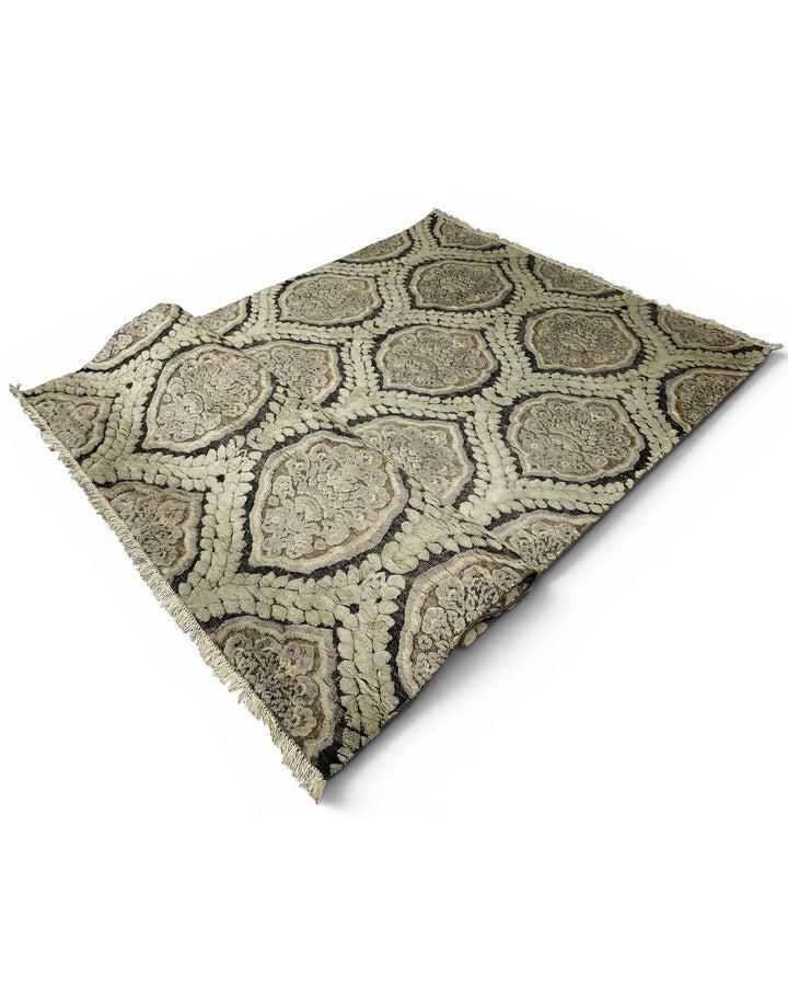 Charcoal Gabbeh, Hand-Knotted Afghan Wool &amp; Silk Rug