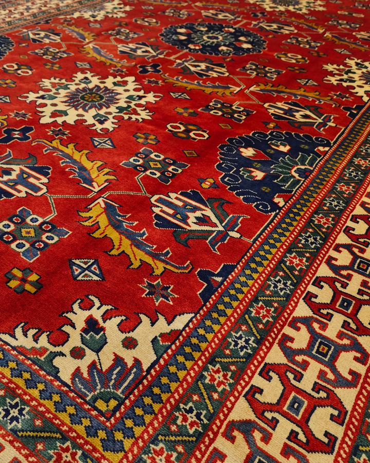 Brown Afghani Sherwan, Hand-Knotted Wool Rug