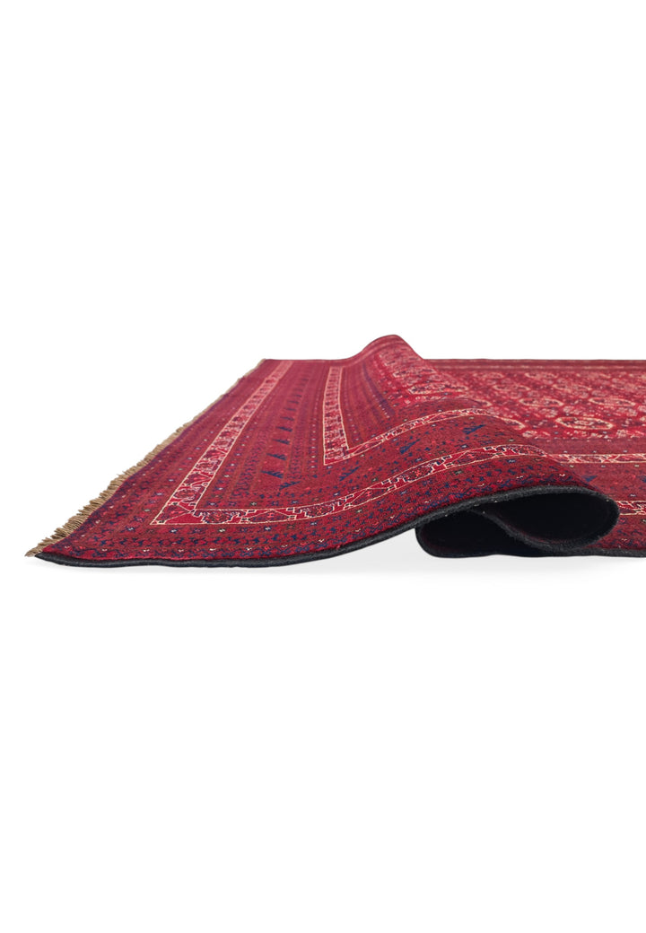Wine Red Turkmen Gül Khal Mohammadi Rug, Hand-Knotted Wool