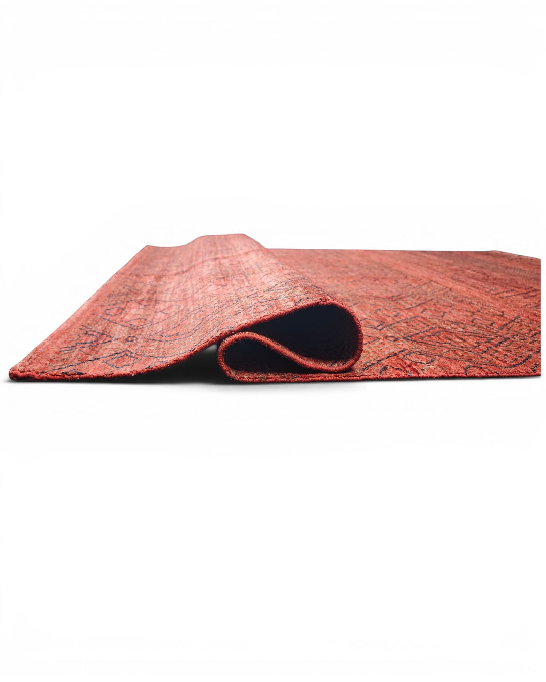 Red Tribal Geometric Gabbeh, Hand-Knotted Afghan Wool Rug