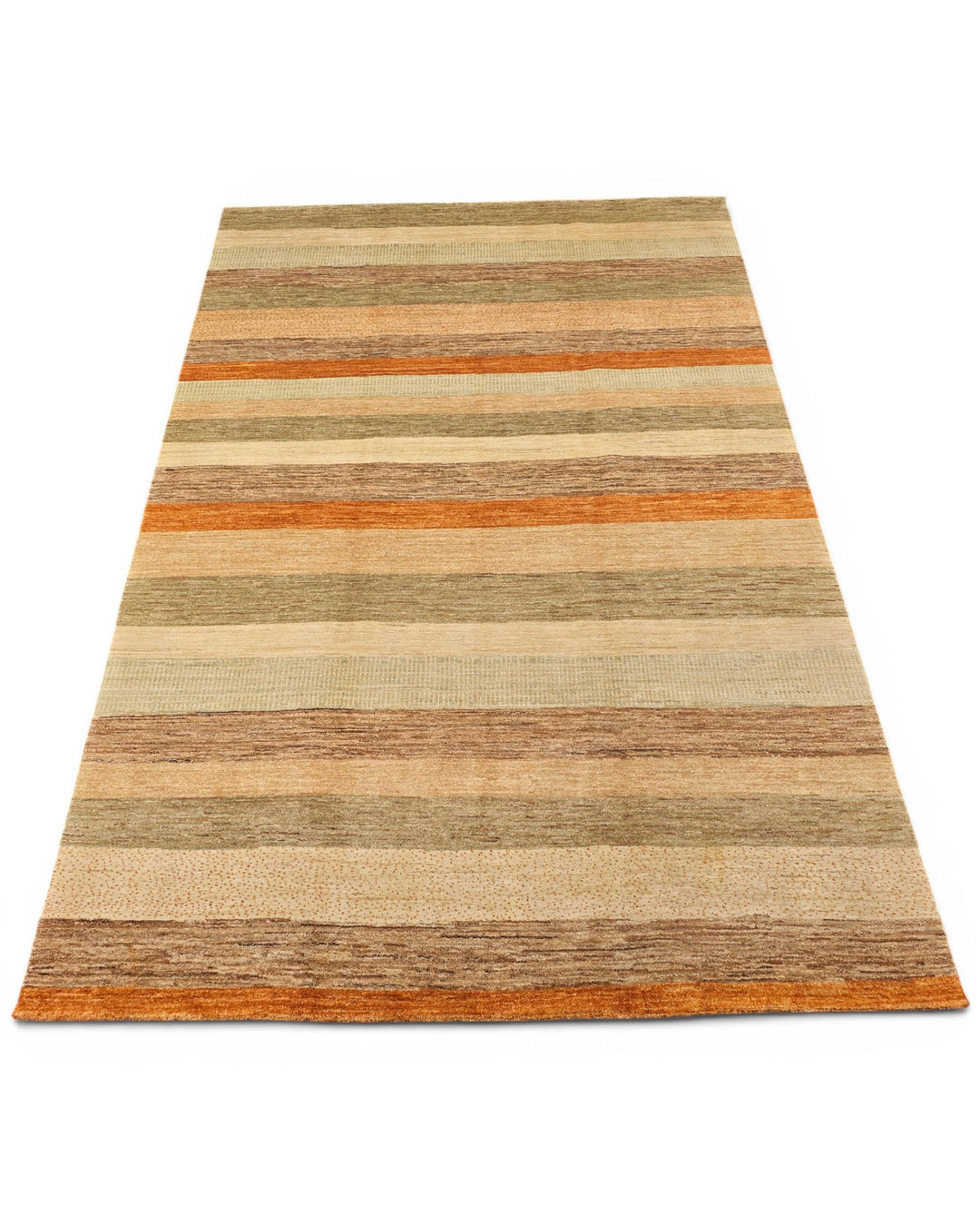 Multicolour Stripe Gabbeh, Hand-Knotted Afghan Wool Rug