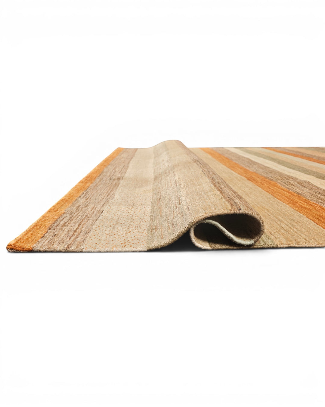 Multicolour Stripe Gabbeh, Hand-Knotted Afghan Wool Rug