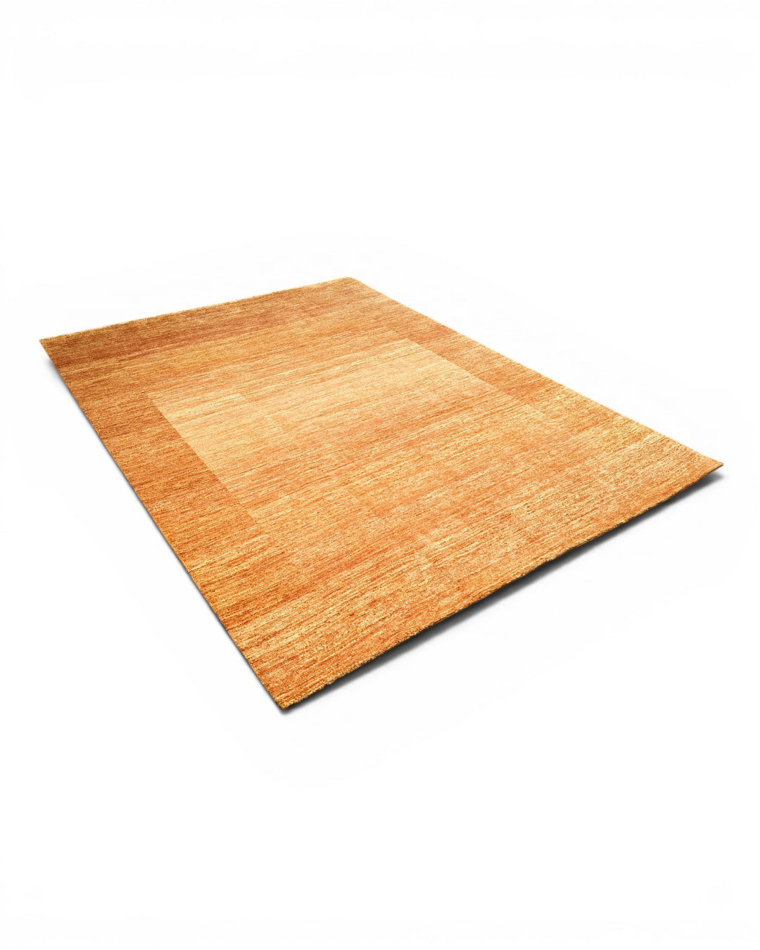 Amber Gold Bordered Ghazni, Hand-Knotted Afghan Wool Rug