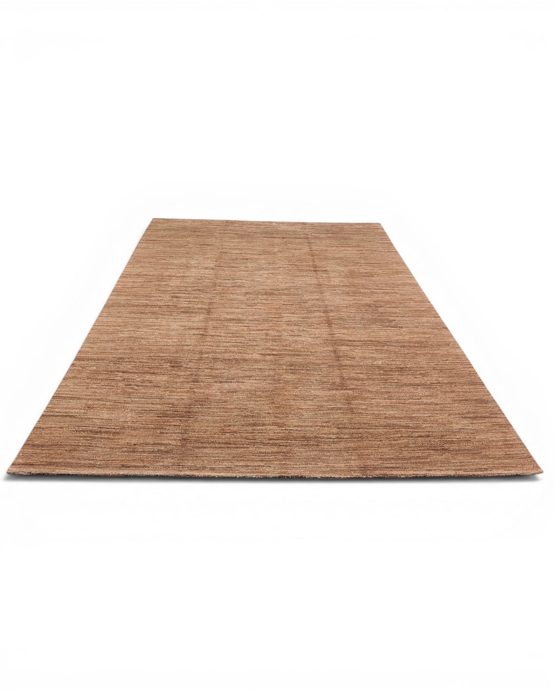 Natural Camel Plain Gabbeh, Hand-Knotted Afghan Wool Rug