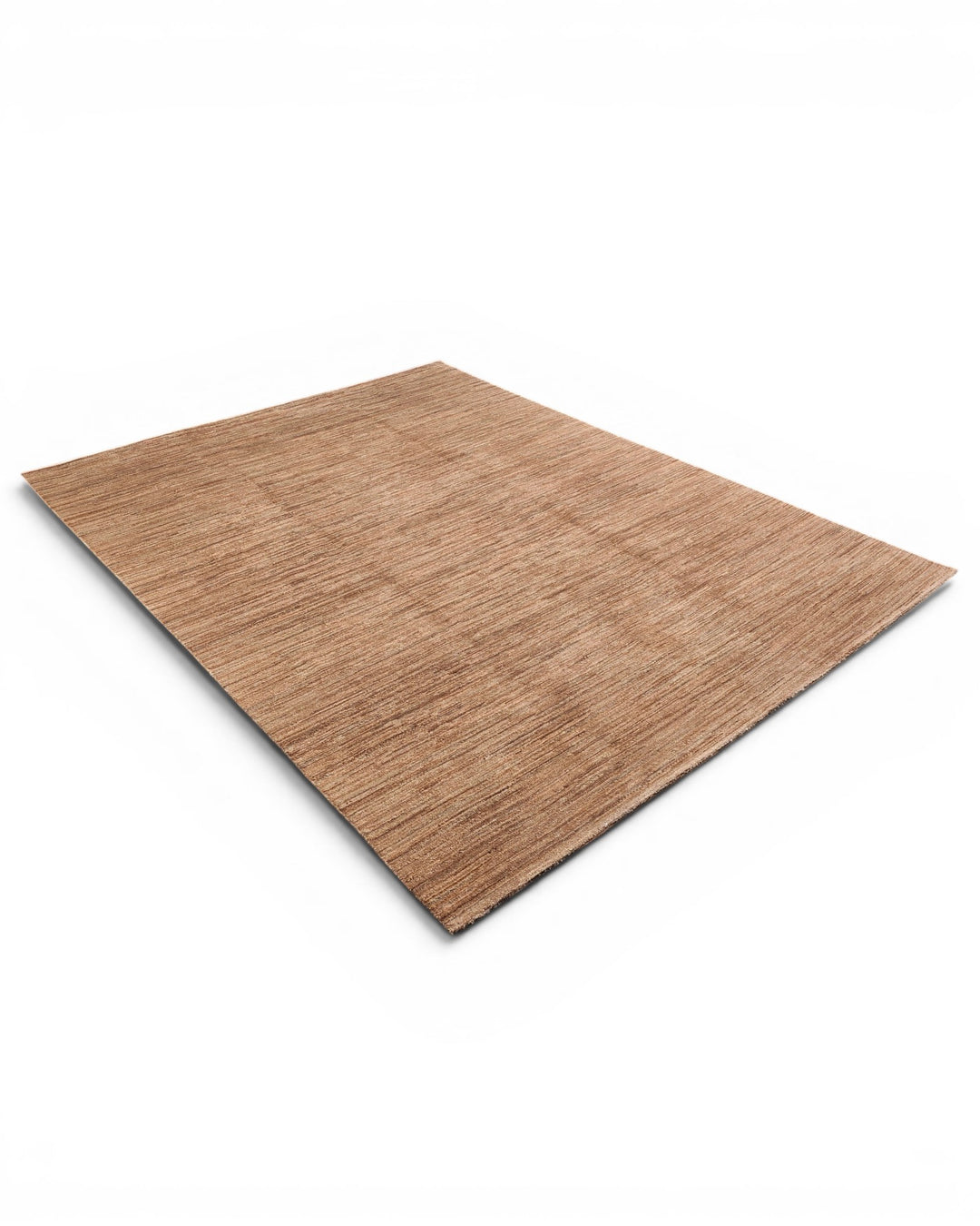 Natural Camel Plain Gabbeh, Hand-Knotted Afghan Wool Rug