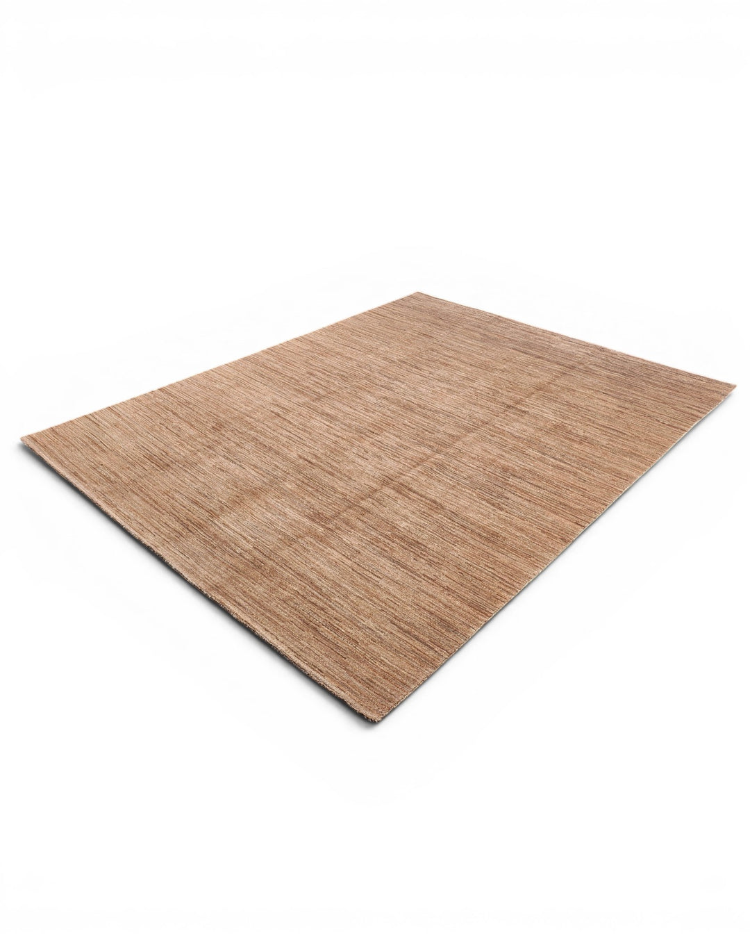 Natural Camel Plain Gabbeh, Hand-Knotted Afghan Wool Rug