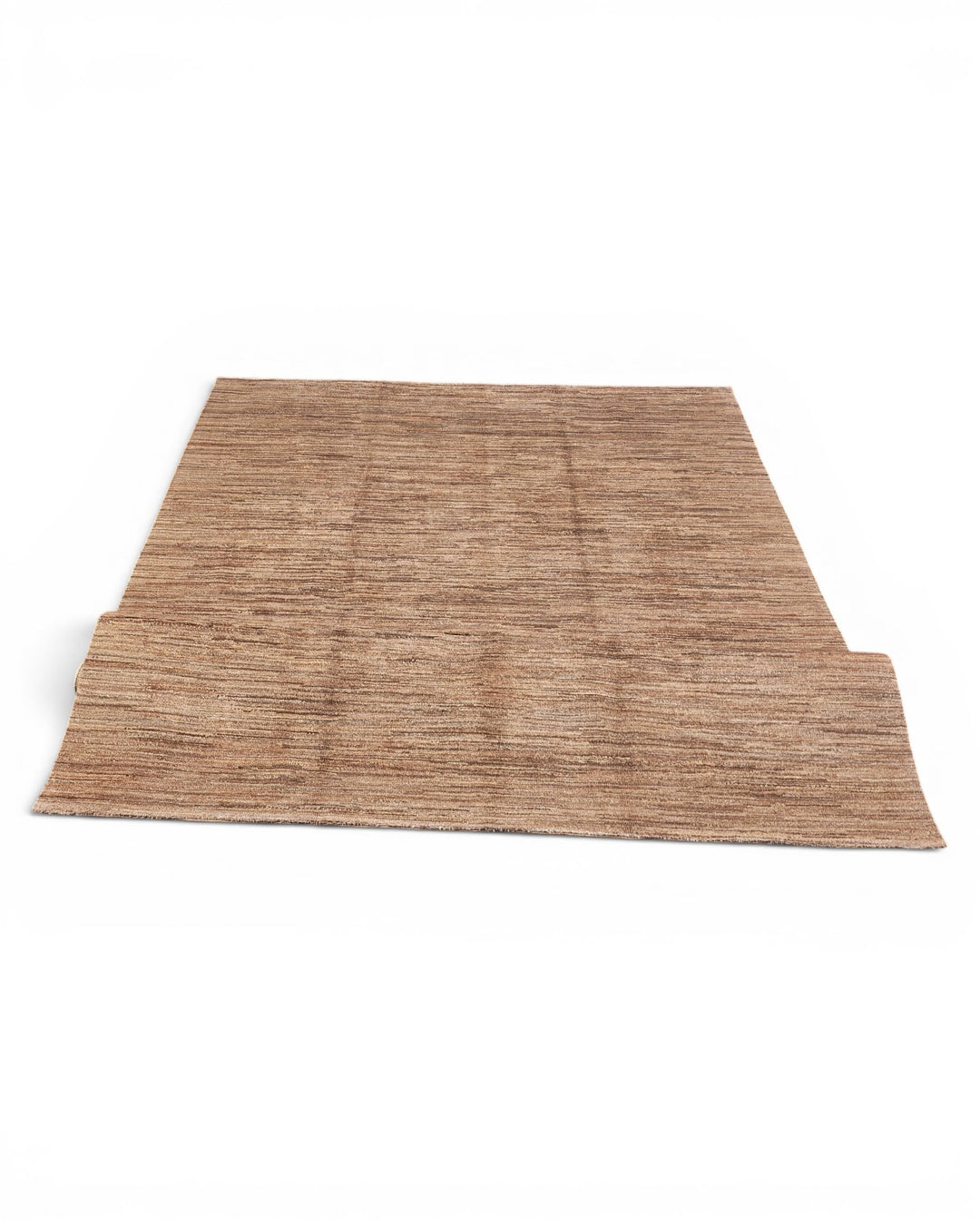 Natural Camel Plain Gabbeh, Hand-Knotted Afghan Wool Rug
