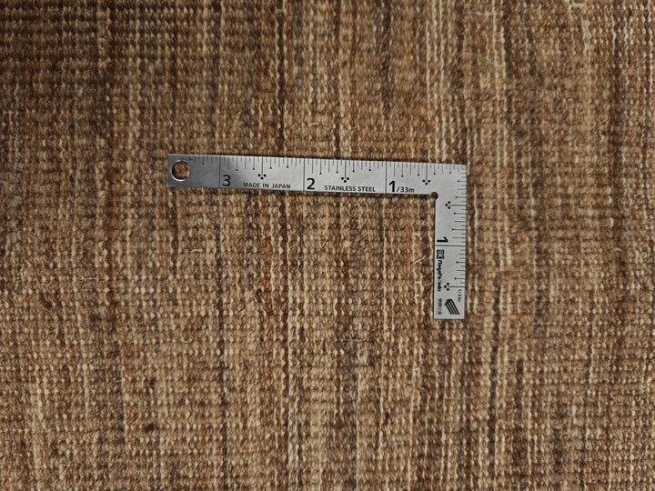 Natural Camel Plain Gabbeh, Hand-Knotted Afghan Wool Rug