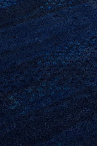 Midnight Navy Gabbeh, Hand-Knotted Afghan Wool Rug