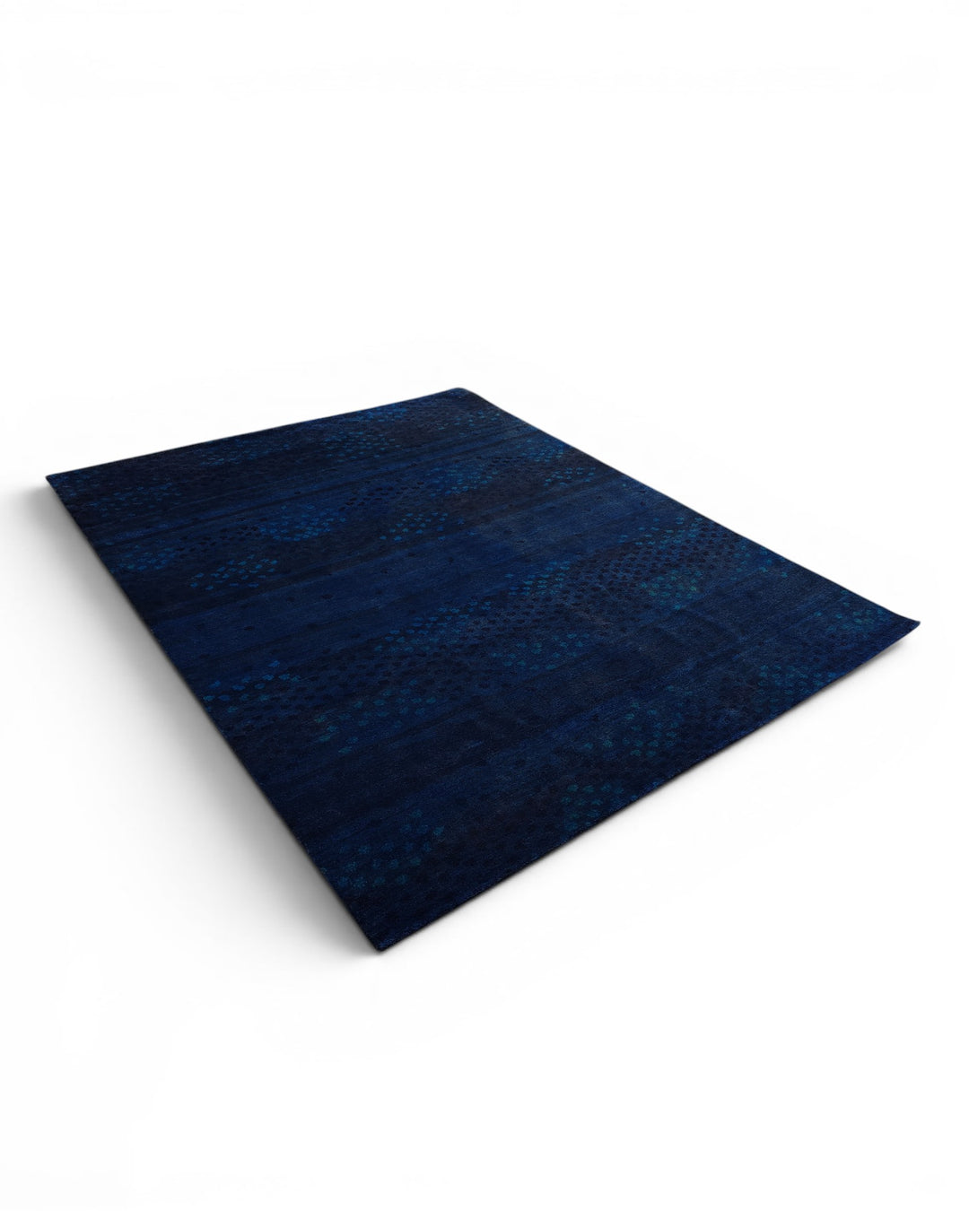 Midnight Navy Gabbeh, Hand-Knotted Afghan Wool Rug