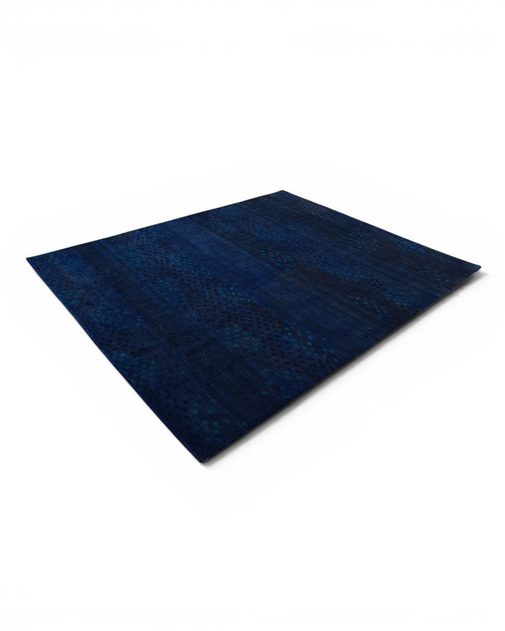 Midnight Navy Gabbeh, Hand-Knotted Afghan Wool Rug