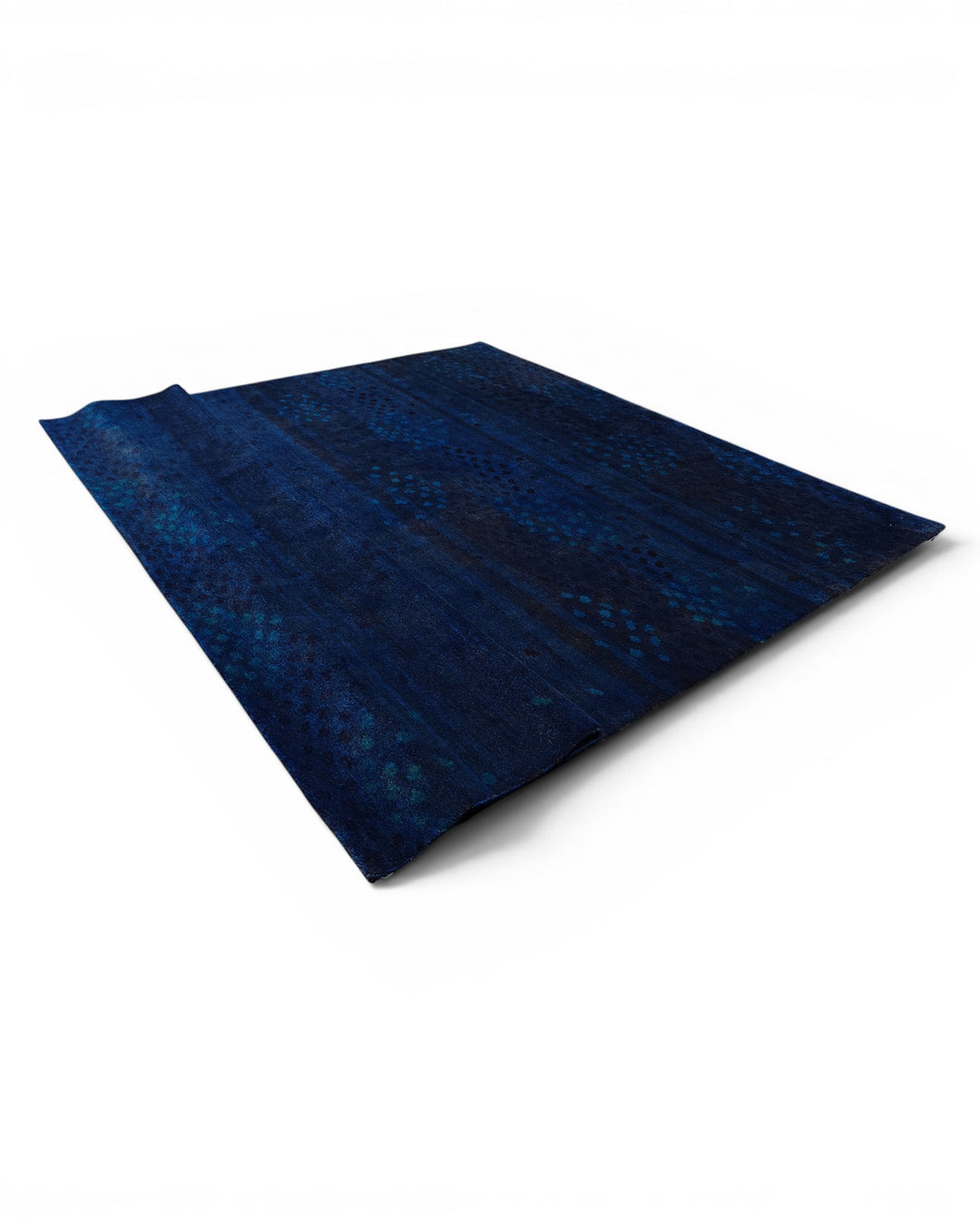 Midnight Navy Gabbeh, Hand-Knotted Afghan Wool Rug