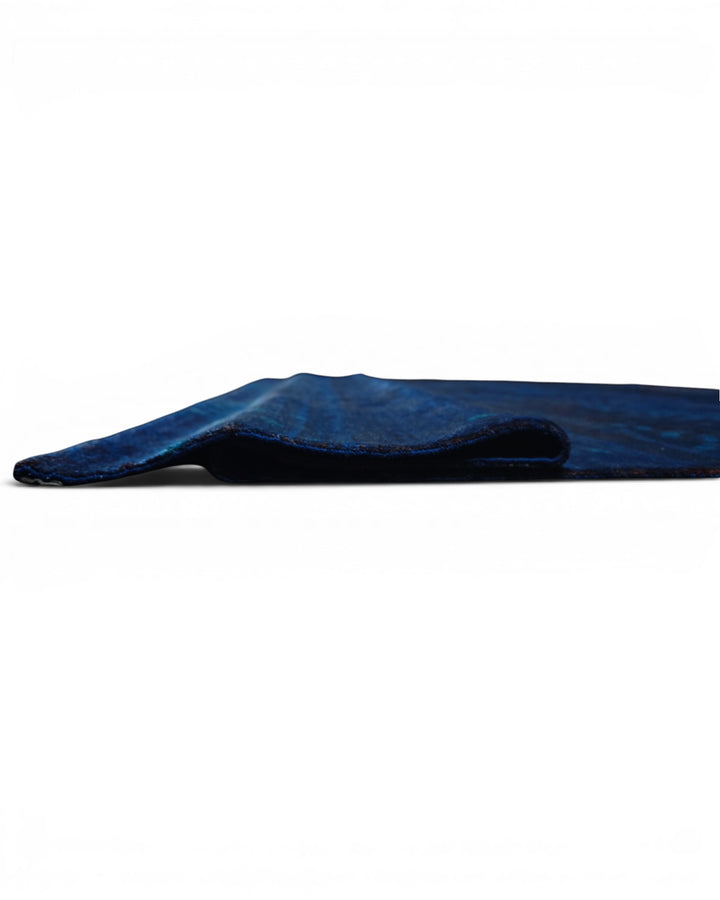 Midnight Navy Gabbeh, Hand-Knotted Afghan Wool Rug
