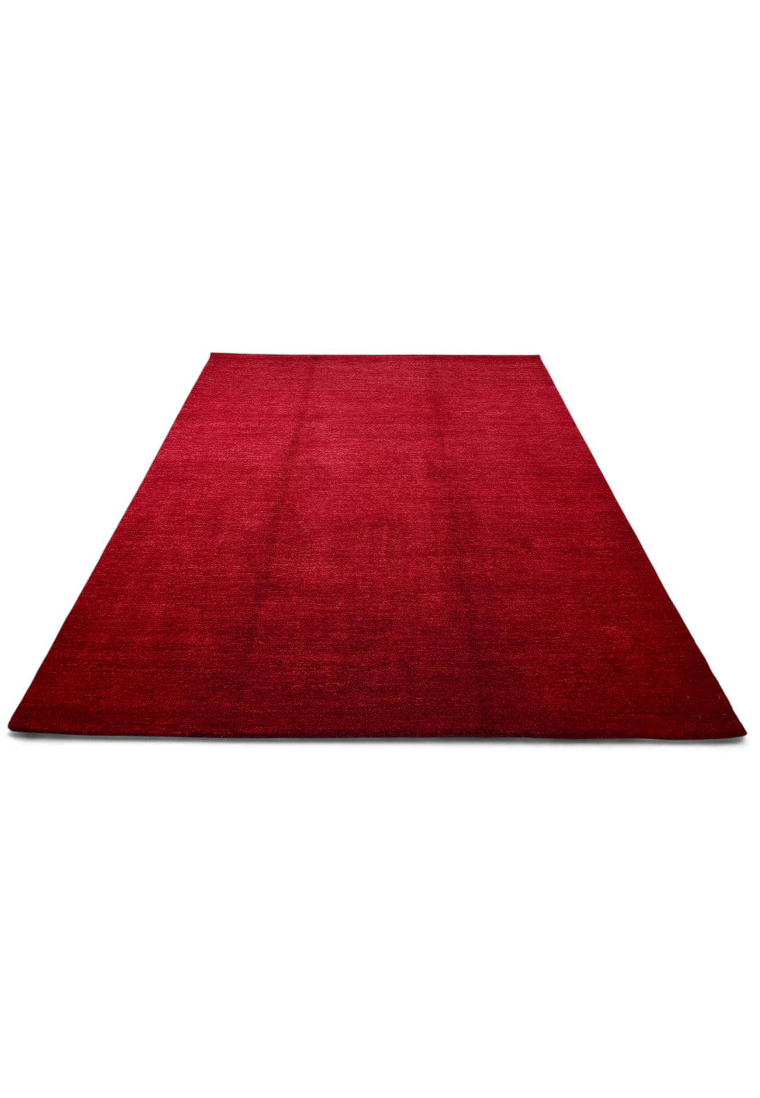 Madder Red Plain Ghazni, Hand-Knotted Wool Rug