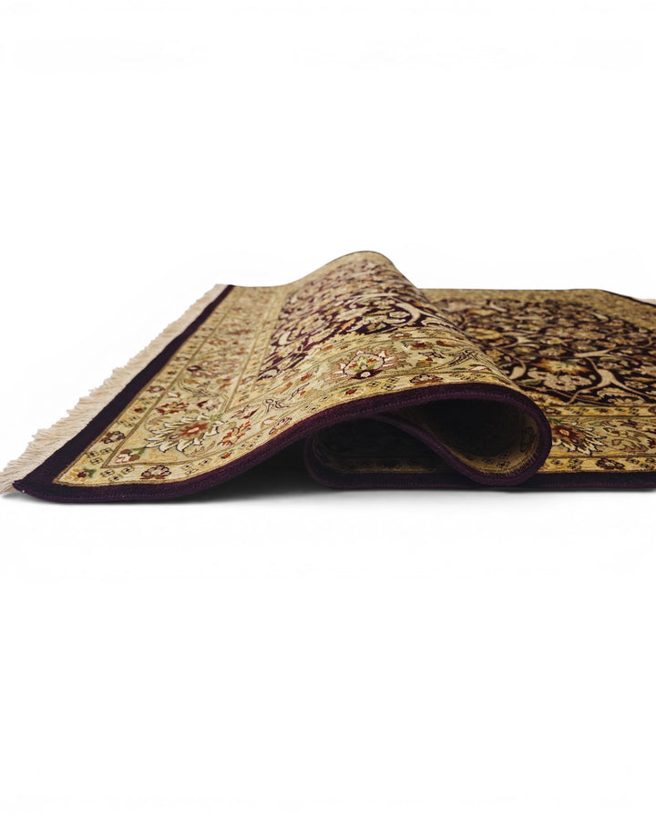 Midnight Vine All-Over Floral, Hand-Knotted Pakistani Wool Rug