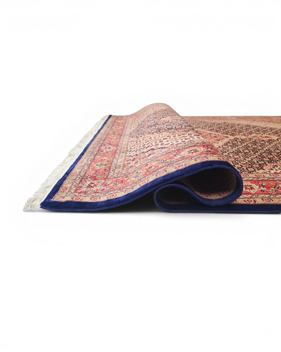Navy Mahi Herati Medallion, Hand-Knotted Pakistani Wool Rug