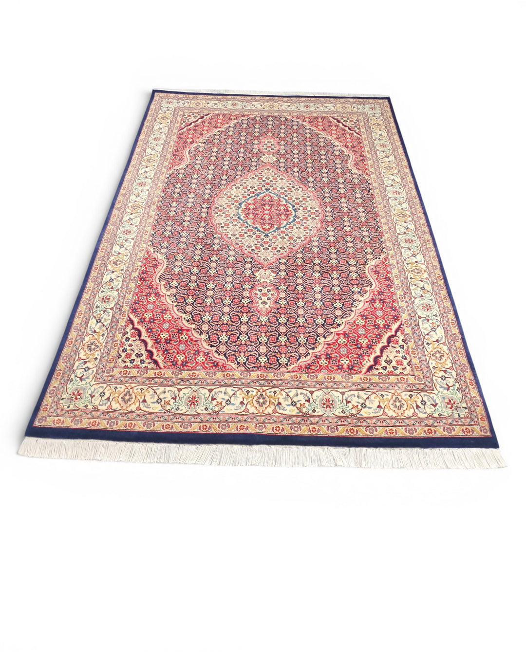 Rosewood Mahi Medallion, Hand-Knotted Pakistani Wool Rug
