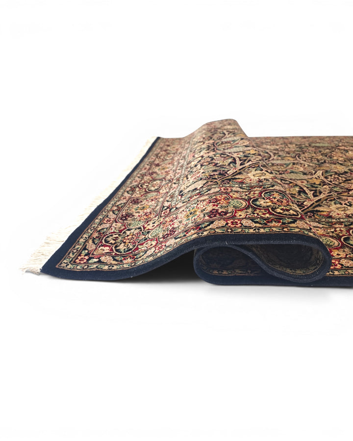 Raven Garden Floral, Hand-Knotted Pakistani Wool Rug