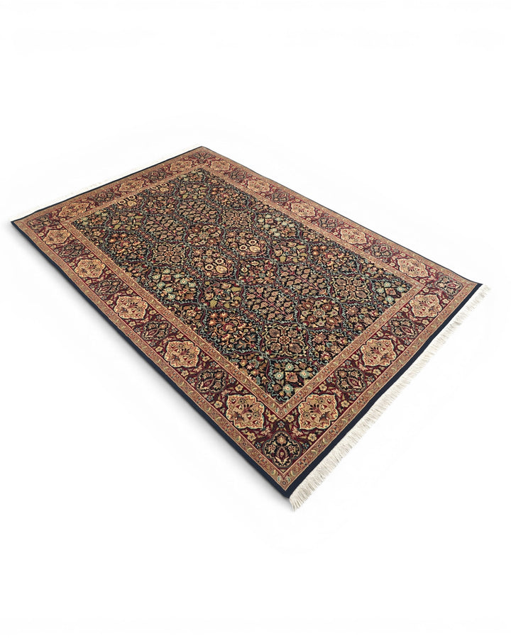 Paradise Garden All-Over Floral, Hand-Knotted Pakistani Wool Rug