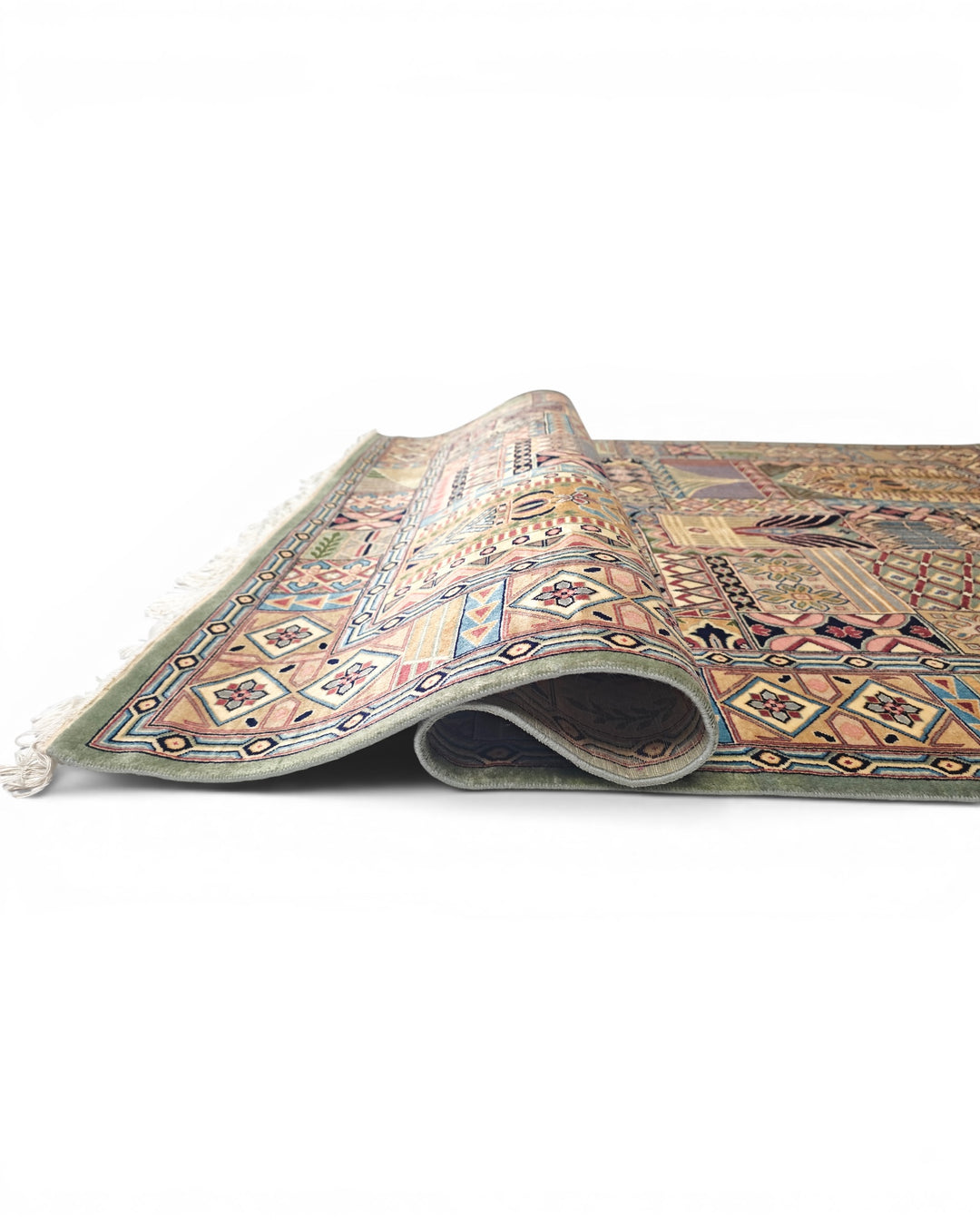 Bakhtiari Garden Panel, Hand-Knotted Pakistani Wool Rug