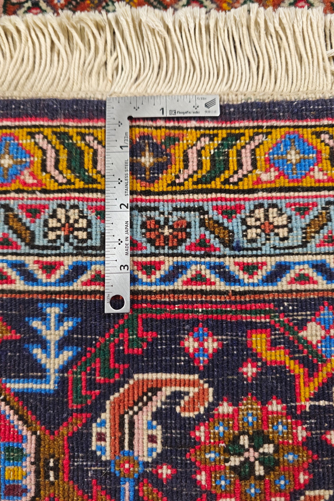 Terracotta Mahi Medallion Persian Ardabil, Hand-Knotted Wool Rug