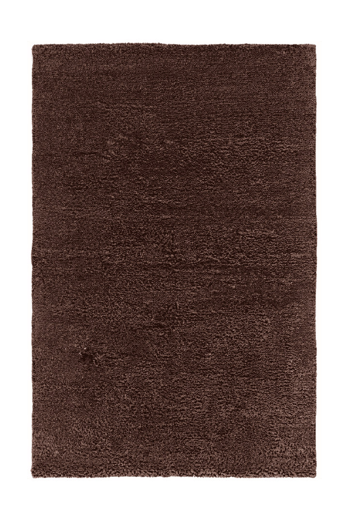 チェスナットブラウンのギャッベ（無地） 63×94cm・玄関マットの手織りウールラグ