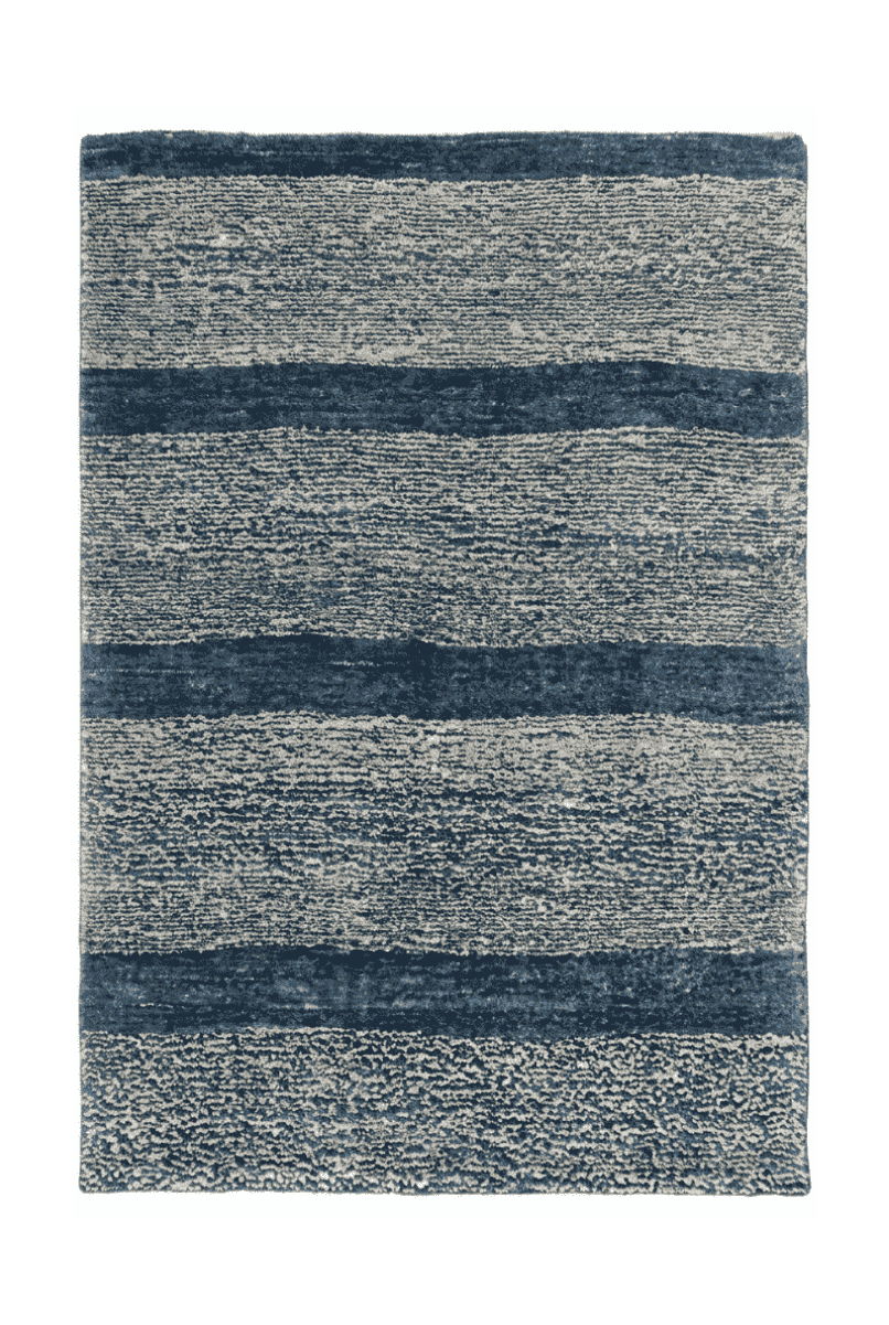 デニムのギャッベ（無地） 63×94cm・玄関マットの手織りウールラグ