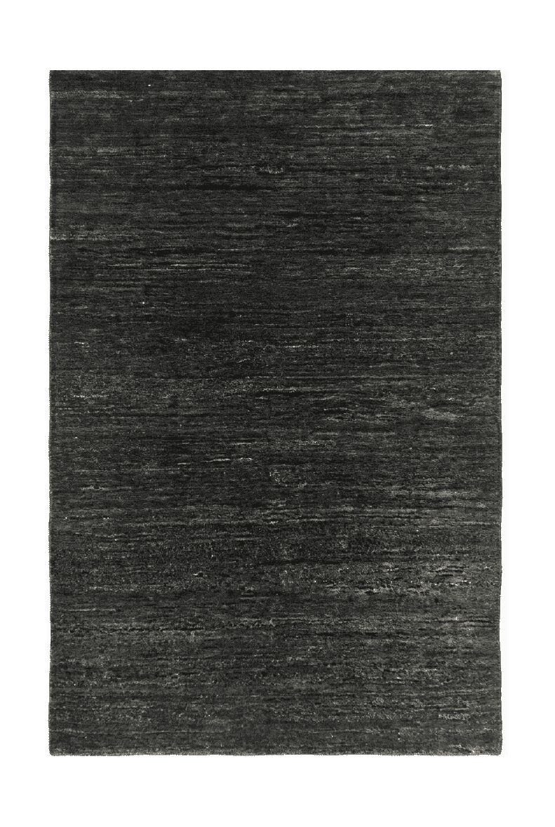 フォレストグリーンのギャッベ（無地） 64×95cm・玄関マットの手織りウールラグ