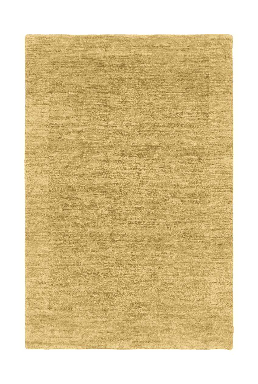 ハニーゴールドのギャッベ（無地） 64×96cm・玄関マットの手織りウールラグ