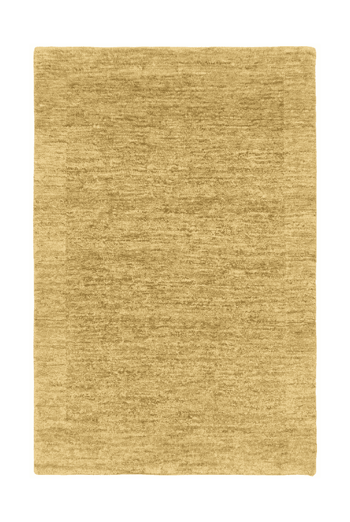 ハニーゴールドのギャッベ（無地） 64×96cm・玄関マットの手織りウールラグ
