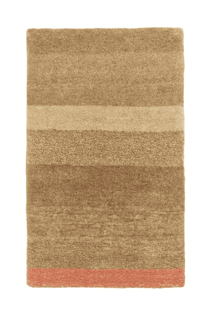 カーキのギャッベ（無地） 61×94cm・玄関マットの手織りウールラグ