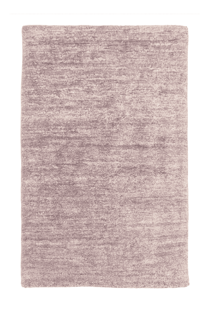 ライラックのギャッベ（無地） 63×93cm・玄関マットの手織りウールラグ