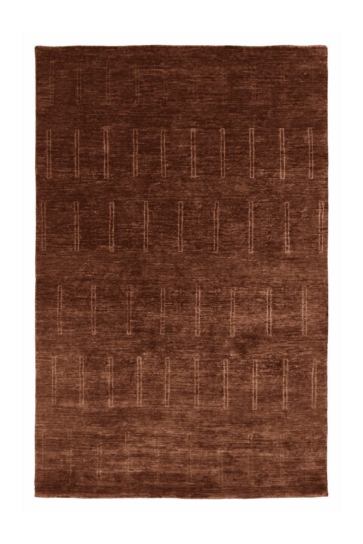 マホガニーのギャッベ（無地） 121×178cm・約1.5畳の手織りウールラグ
