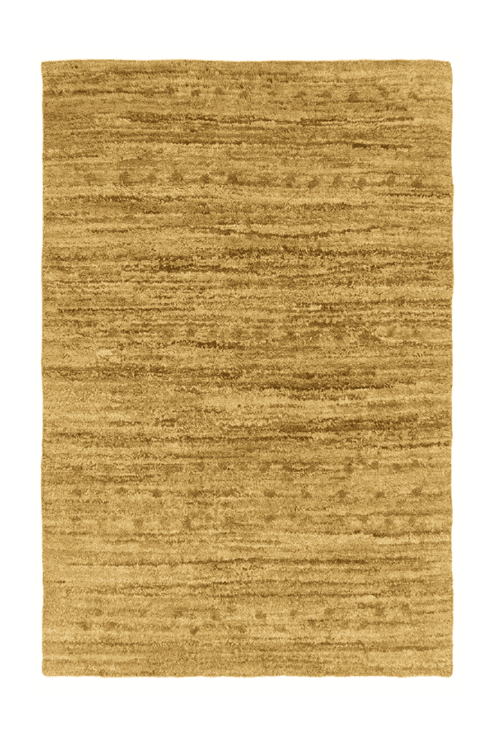 マスタードゴールドのギャッベ（無地） 60×94cm・玄関マットの手織りウールラグ
