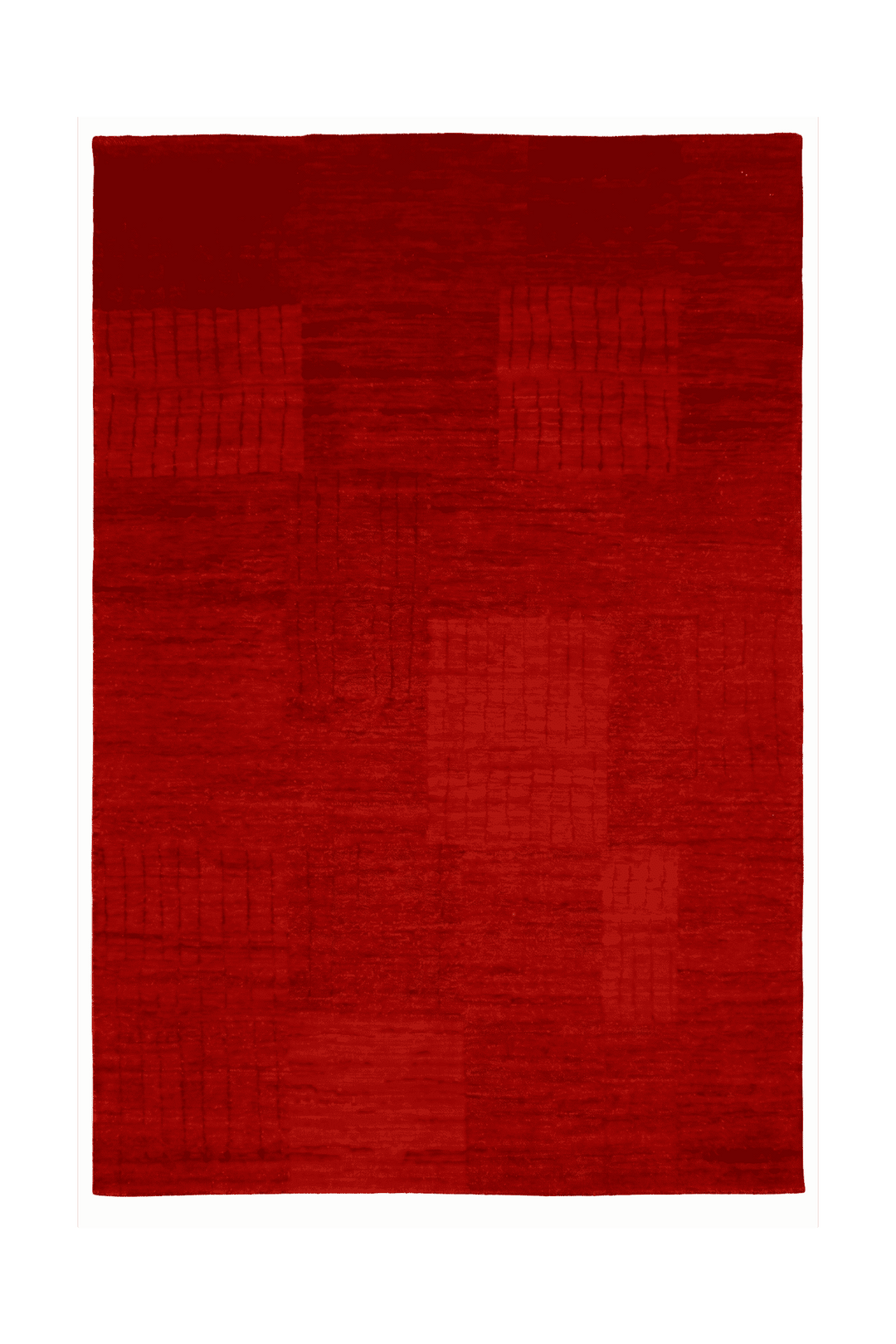 バーミリオンのギャッベ（無地） 119×178cm・約1.5畳の手織りウールラグ