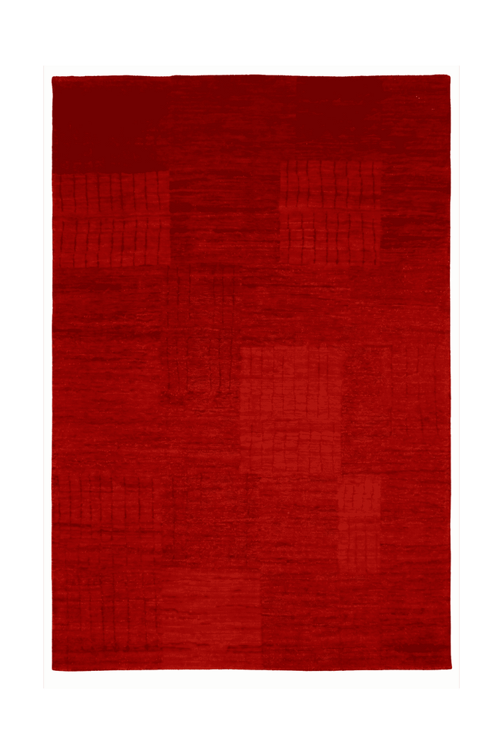 バーミリオンのギャッベ（無地） 119×178cm・約1.5畳の手織りウールラグ
