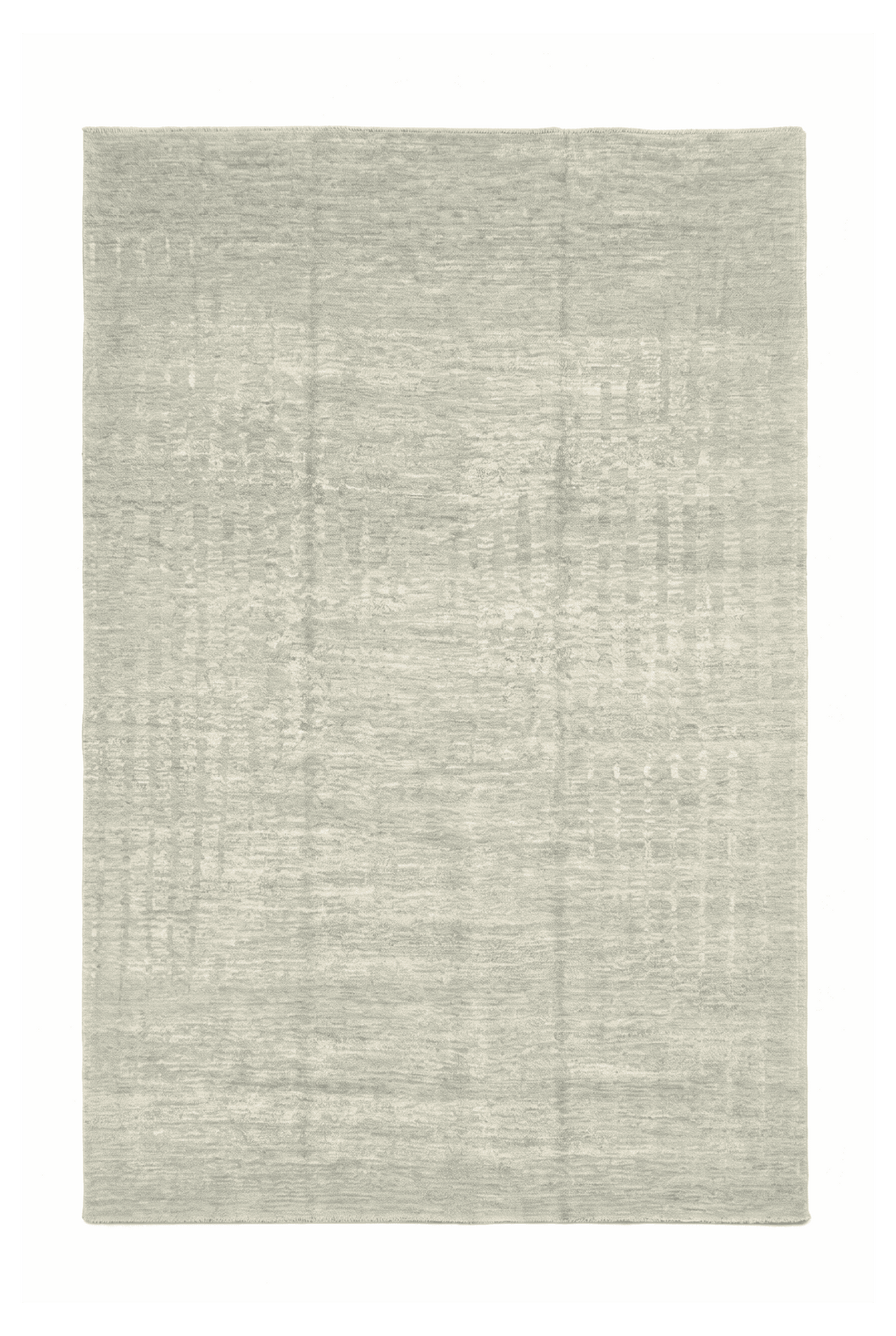 セージグリーンのアフガン絨毯 ガズニ（無地） 197×293cm・約4.5畳の手織りウールラグ