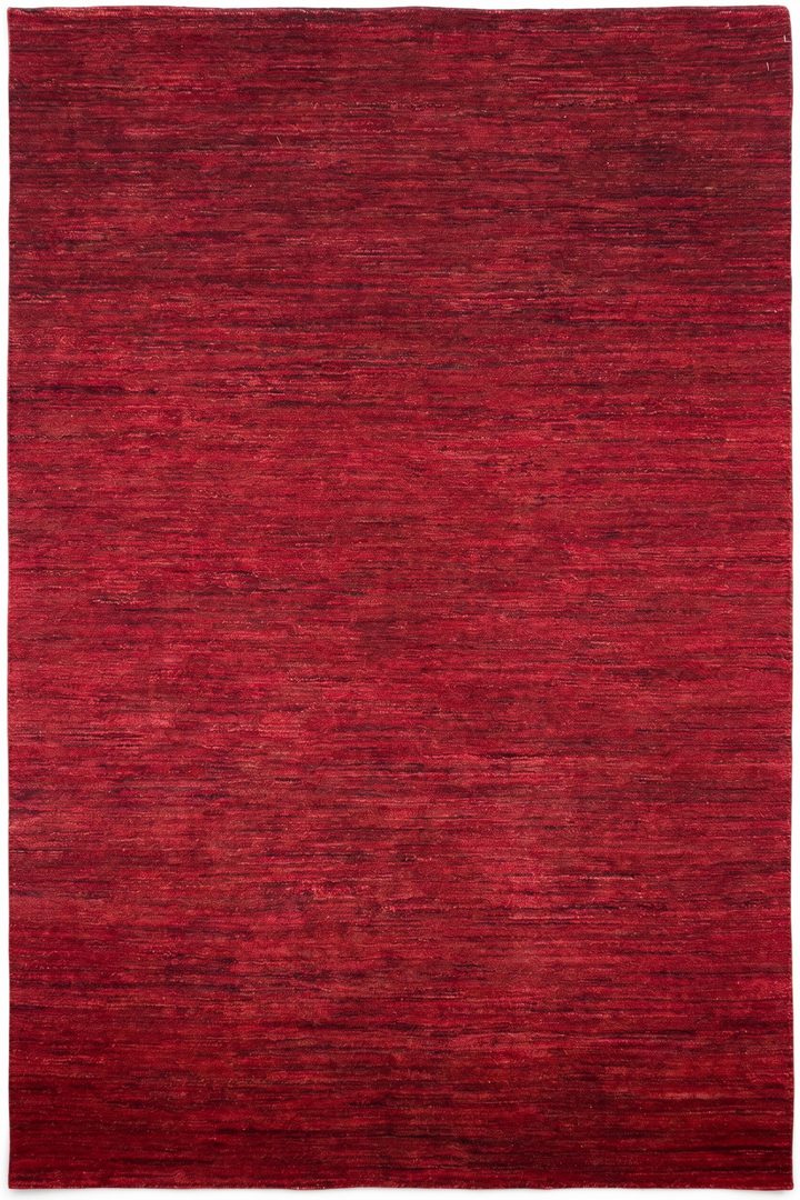 Ruby Red Gabbeh, Hand-Knotted Afghan Wool Rug