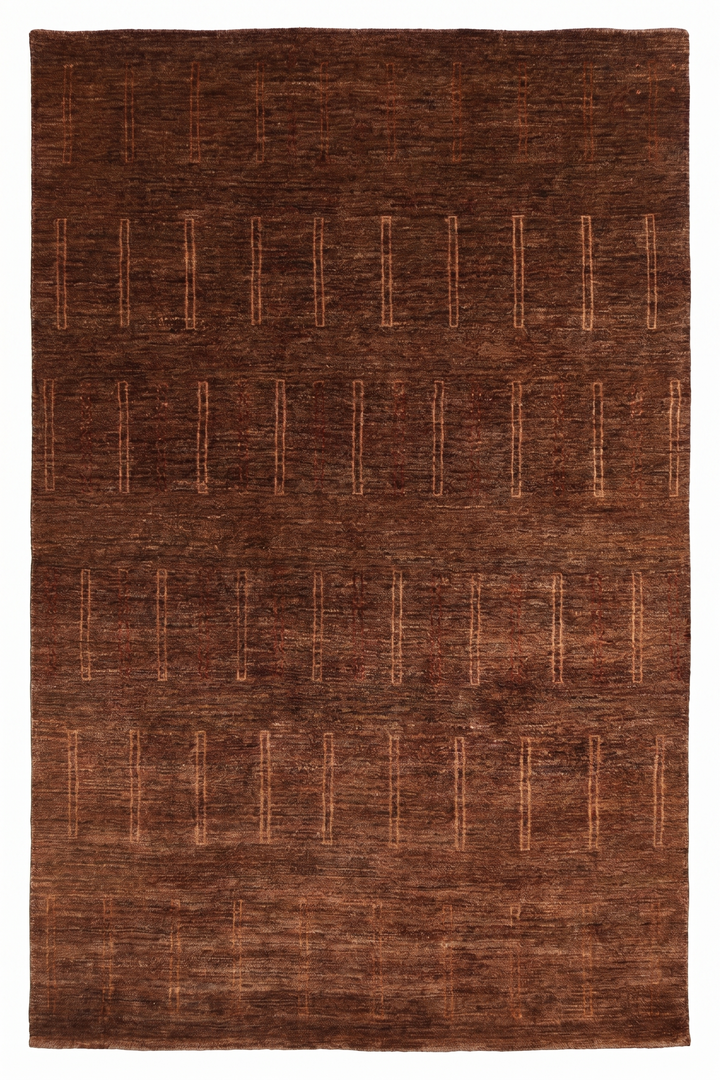 Mahogany Gabbeh, Hand-Knotted Afghan Wool Rug
