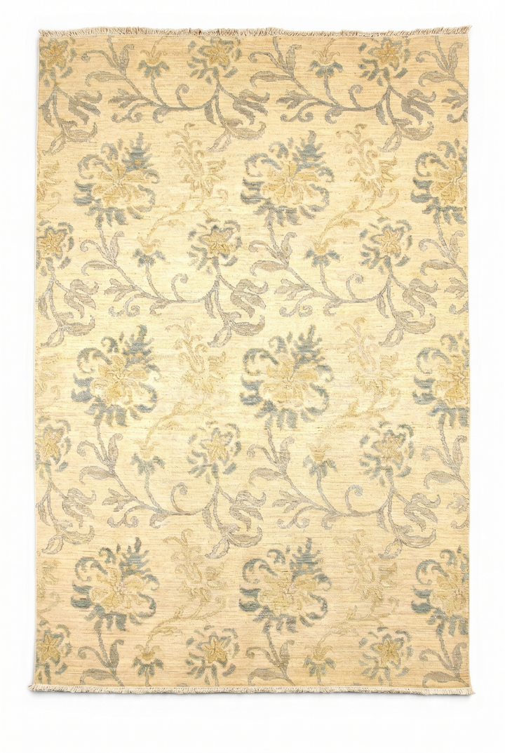 Willow Vine Gabbeh, Hand-Knotted Afghan Wool Rug