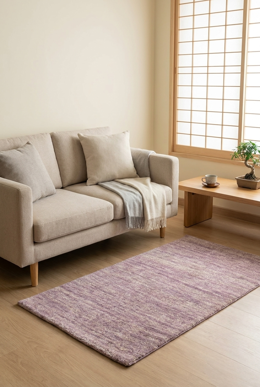 Lavender Heather Gabbeh, Hand-Knotted Afghan Wool Rug
