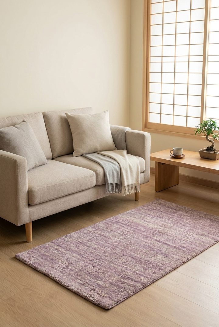 Lavender Heather Gabbeh, Hand-Knotted Afghan Wool Rug
