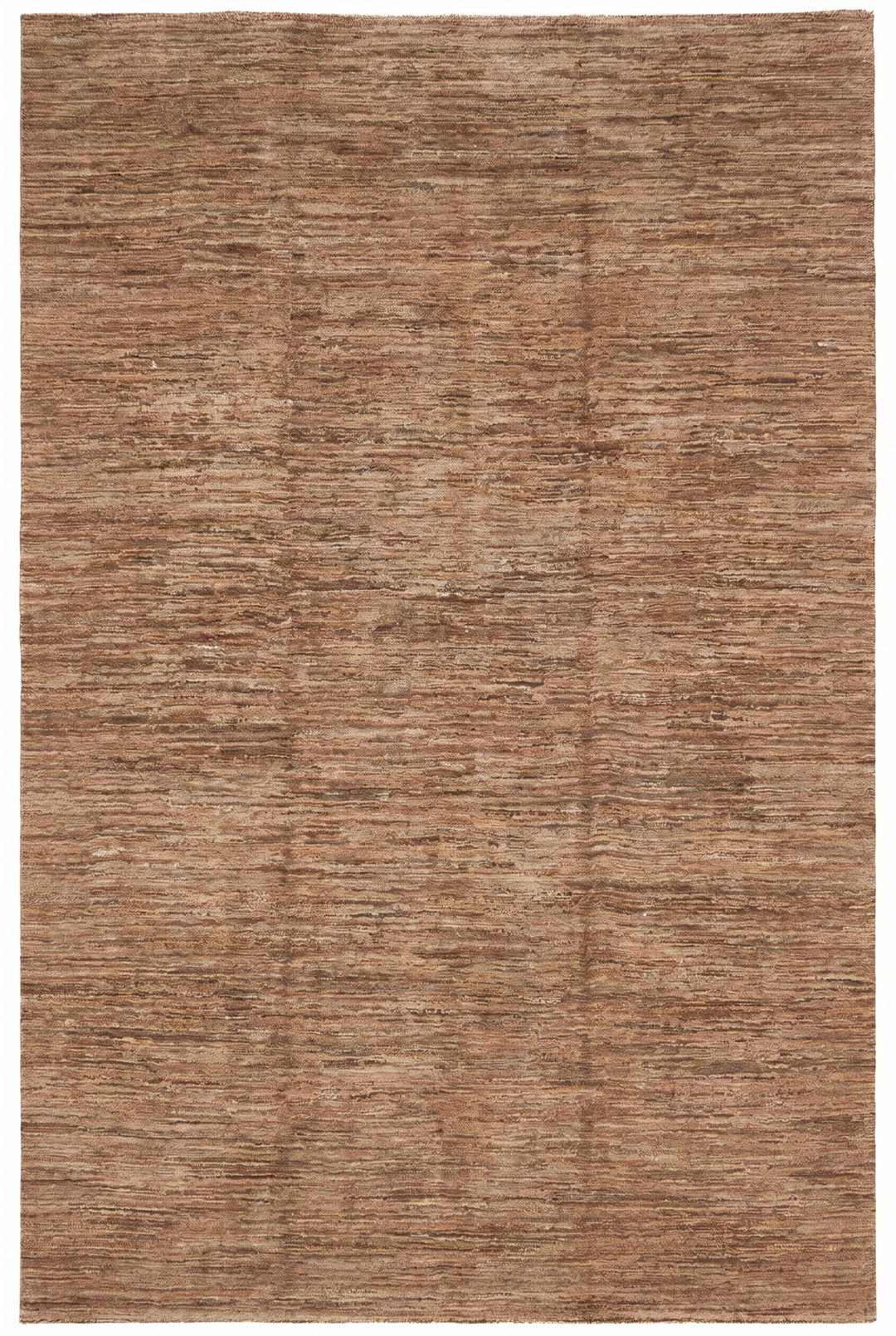 Natural Camel Plain Gabbeh, Hand-Knotted Afghan Wool Rug