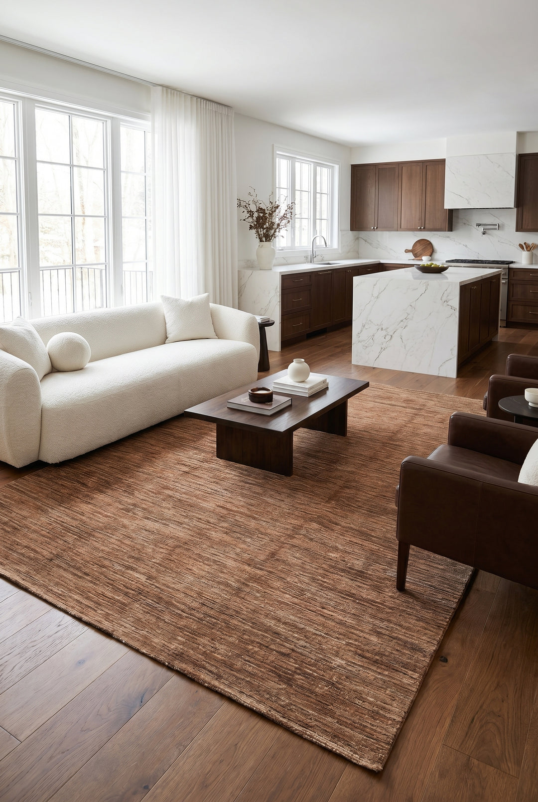 Natural Camel Plain Gabbeh, Hand-Knotted Afghan Wool Rug