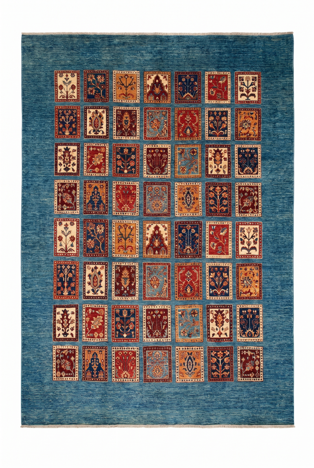 Multicolour Afghani Gabbeh, Hand-Knotted Wool &amp; Silk Rug