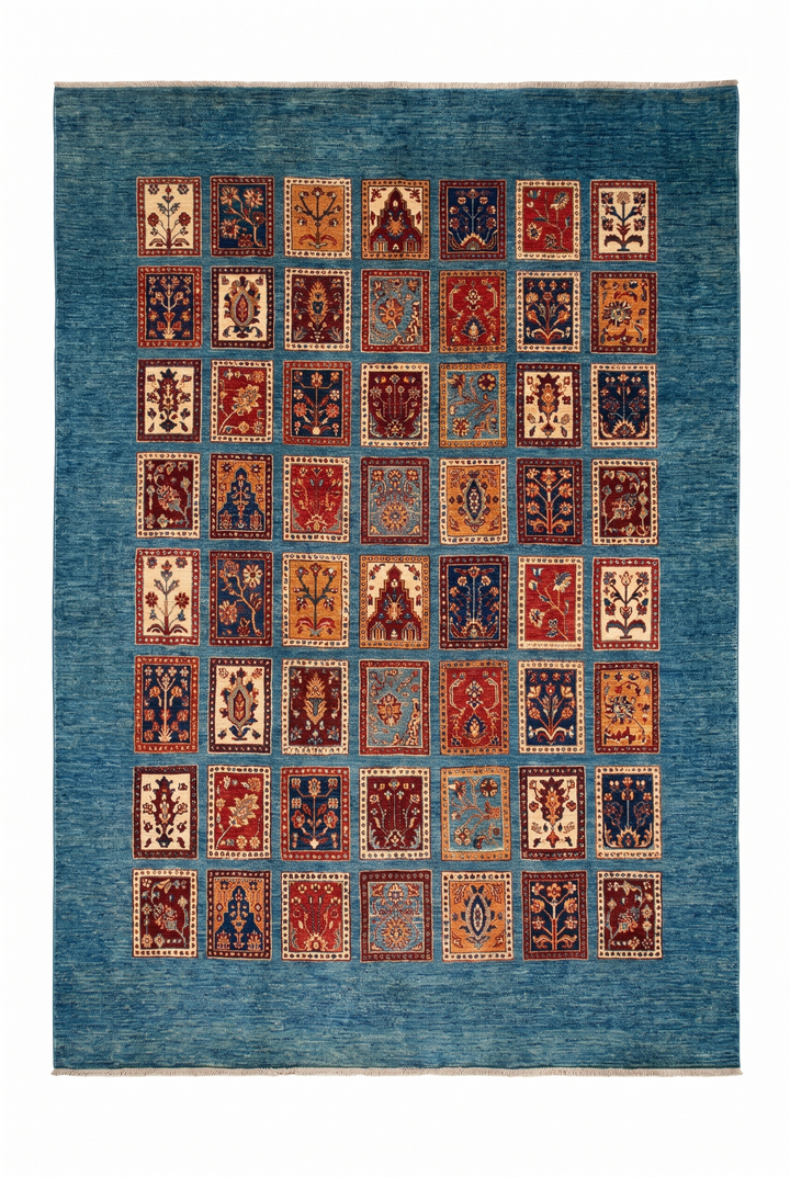 Multicolour Afghani Gabbeh, Hand-Knotted Wool &amp; Silk Rug