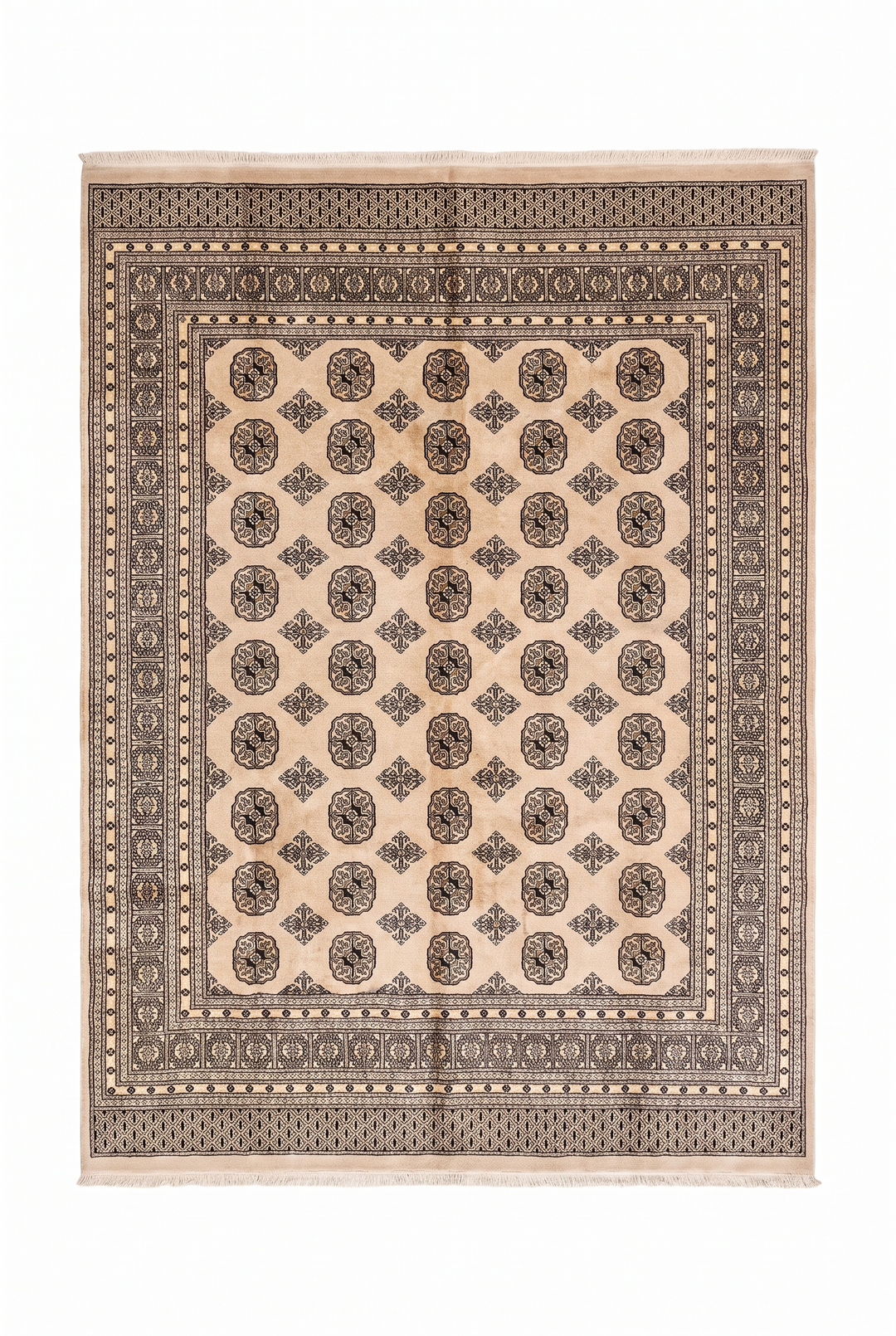 Brown Pakistani Jaldar, Hand-Knotted Wool Rug