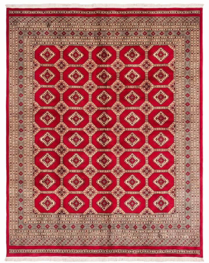 Ruby Pakistani Jaldar, Hand-Knotted Wool Rug