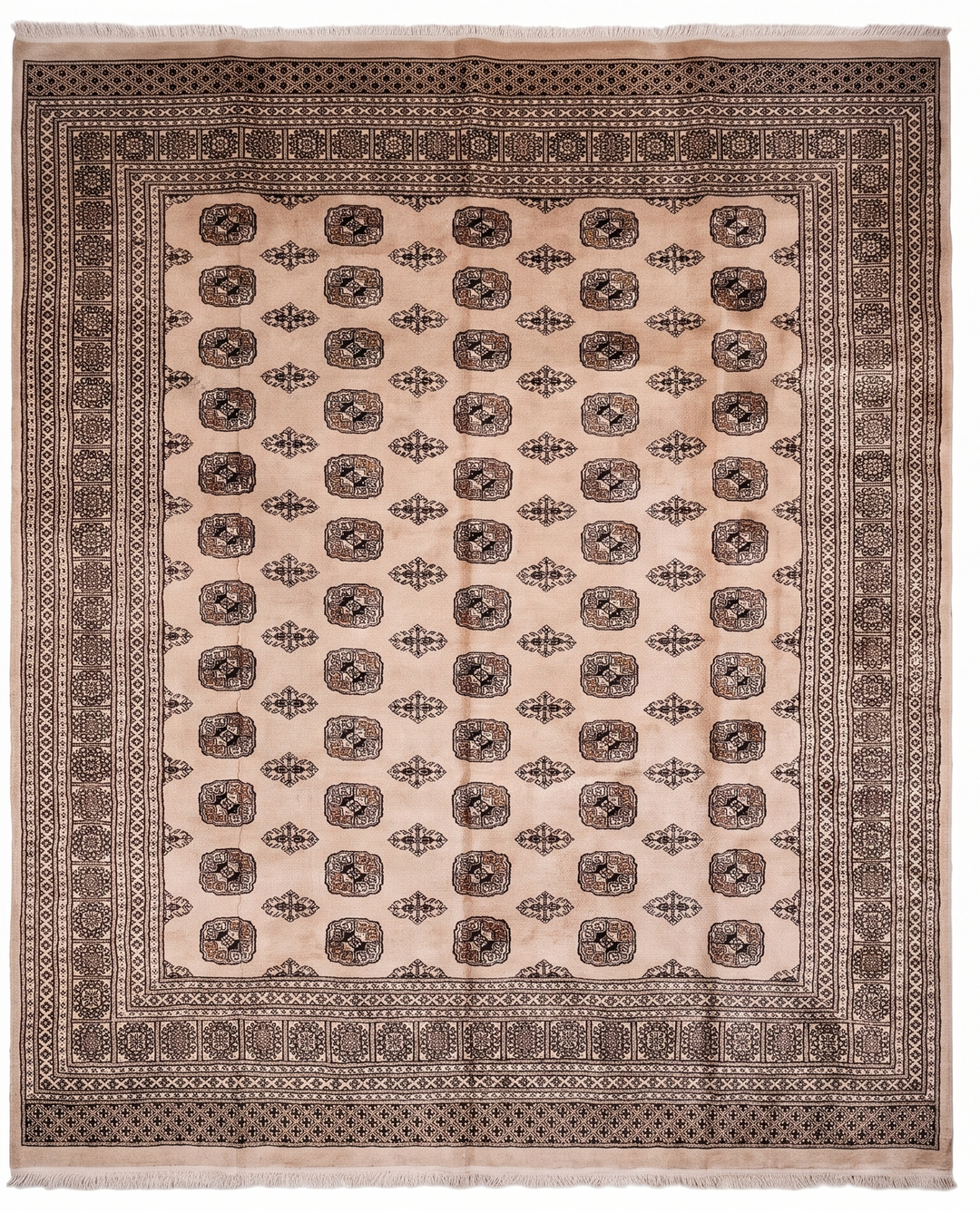 Walnut Pakistani Jaldar, Hand-Knotted Wool Rug
