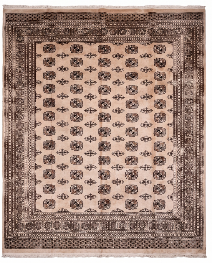 Walnut Pakistani Jaldar, Hand-Knotted Wool Rug